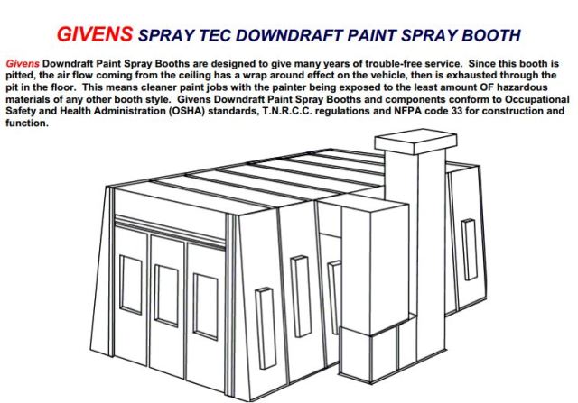 downdraft paint booth tx